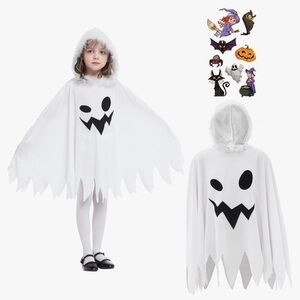 Halloween Ghost Elf Costume Hooded